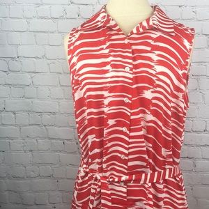 Red zebra print dress